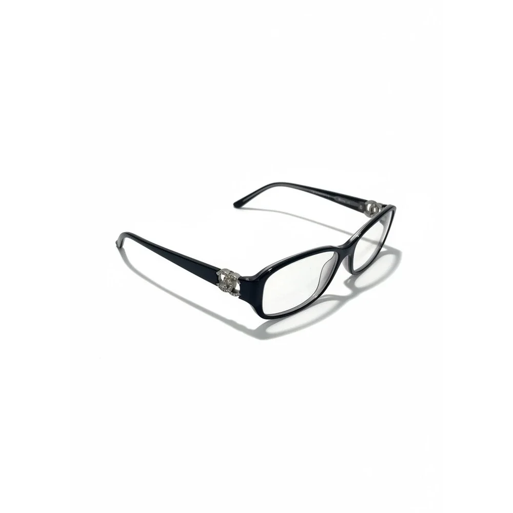 Chanel 3107B Black Crystal Logo Eyeglasses 501 with Case
